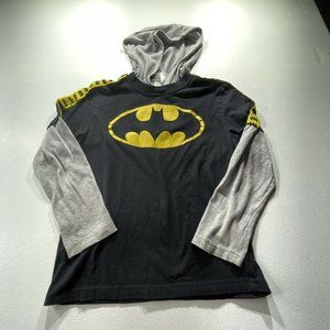 DC Justice League Boys Youth 8 Jersey Long Sleeve Shirt Batman T Shirt Hoodie